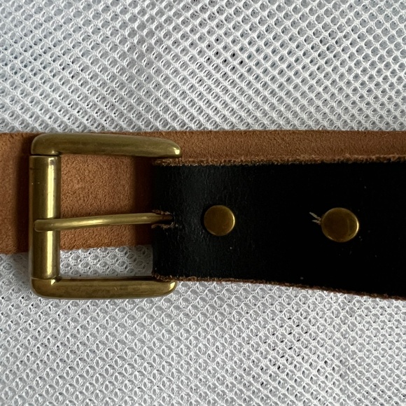 Vintage Ed Hardy Defender Handmade Genuine Leather Belt Studs EH0067M Sz Medium - Picture 2 of 9